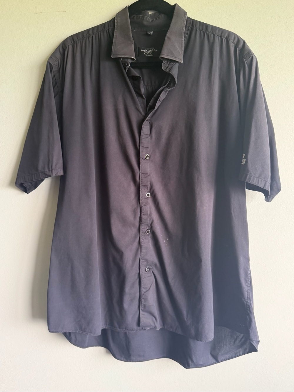 Men's Casual Short-Sleeve Button-Down Shirt — Black